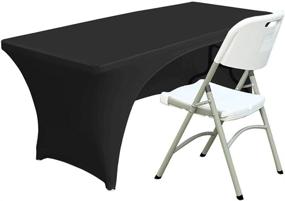 img 4 attached to 🍽️ ABCCANOPY Spandex Polyester Tablecloth - Premium Quality Tablecover for Elegant Table Décor