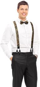 img 3 attached to 🌸 Stylish HISDERN Paisley Floral Suspenders: Adjustable and Fashionable