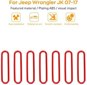 img 3 attached to JeCar Exterior Accessories 2007 2017 Wrangler Exterior Accessories for Grilles & Grille Guards