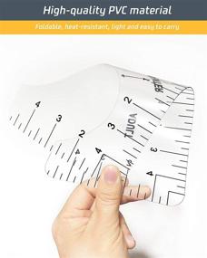 img 1 attached to 📏 6-Piece Transparent T-Shirt Ruler Guide Alignment Tool for Accurate Centering of Designs on Adult, Youth, Toddler, Infant Tees