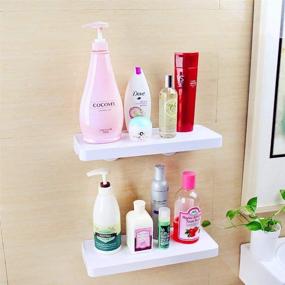 img 3 attached to 🛁 Floating Bathroom Shelf Shower Rack – No Nails, No Tools Installation