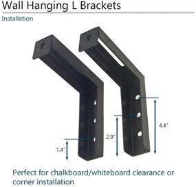 img 1 attached to 🔧 Enhance Your Projection Display with Elite Screens 6" Black L-Brackets - Sturdy Metal Construction - Ideal for Wall or Ceiling Mount - Easy Installation - Model: ZVMAXLB6-B