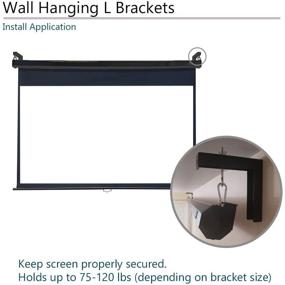 img 3 attached to 🔧 Enhance Your Projection Display with Elite Screens 6" Black L-Brackets - Sturdy Metal Construction - Ideal for Wall or Ceiling Mount - Easy Installation - Model: ZVMAXLB6-B