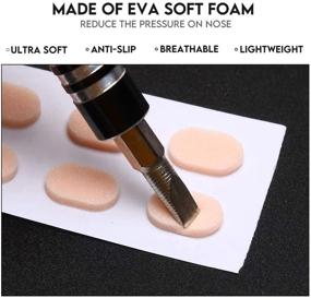 img 3 attached to 👃 100 Pairs Soft Foam Nose Pads: Anti-Slip & Self-Adhesive for Glasses, Comfortable & Makeup-Friendly (Nude Color)