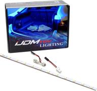 🚗 ijdmtoy 12-inch 18-smd color changing led strip light: blue to white - ideal for car trunk cargo area or interior ambient illumination logo