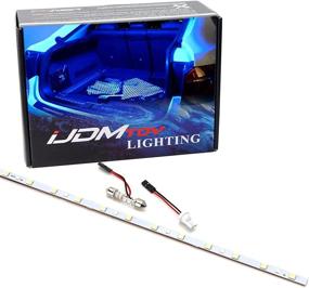 img 4 attached to 🚗 iJDMTOY 12-Inch 18-SMD Color Changing LED Strip Light: Blue to White - Ideal for Car Trunk Cargo Area or Interior Ambient Illumination