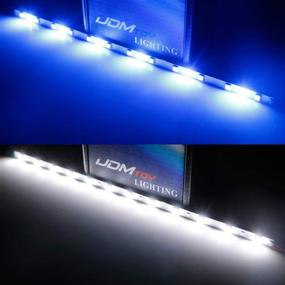 img 3 attached to 🚗 iJDMTOY 12-Inch 18-SMD Color Changing LED Strip Light: Blue to White - Ideal for Car Trunk Cargo Area or Interior Ambient Illumination