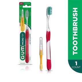 img 2 attached to Gum Toothbrush with Micro Tip, Pack of 3 - #471