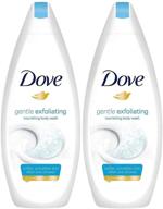 dove gentle exfoliating body wash, 16.9 oz / 500 ml (pack of 2) european import logo