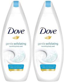 img 1 attached to Dove Gentle Exfoliating Body Wash, 16.9 Oz / 500 Ml (Pack of 2) European Import