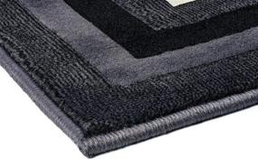 img 1 attached to 🏠 Premium Cosy House Collection Runner Rugs: Modern Abstract Style Home Decor, Resistant to Stains, Soil, Fading & Freying - 2' x 7' Gallery Grey