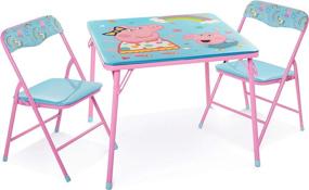 img 3 attached to 🐷 Peppa Pig Kids Table & Chairs Set - 3-Piece Child Furniture for Play, Art, and Reading - Ideal for Ages 3-7