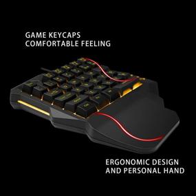 img 2 attached to Ultimate Gaming Combo: 7KEYS One Handed Keyboard and Mouse for PC/Laptop/Switch/PS4/Xbox ONE – Backlit & Portable