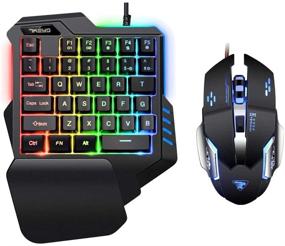 img 4 attached to Ultimate Gaming Combo: 7KEYS One Handed Keyboard and Mouse for PC/Laptop/Switch/PS4/Xbox ONE – Backlit & Portable