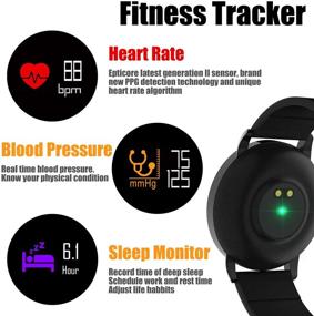 img 1 attached to 💪 Fitness Tracker Smartwatch for Men and Women - Waterproof Blood Pressure, Heart Rate, Sleep & Step Monitor