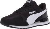 👟 puma унисекс-детские кроссовки carson 2 с металлической сеткой на липучке черно-золотого цвета, размер 4 для малышей: стильная и комфортная обувь для маленьких ножек логотип