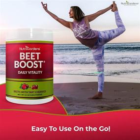 img 3 attached to 🍒 NutriGardens Beet Boost: Powerful Beet Powder Nitric Oxide Booster and Energy Supplement with USA Grown Beets + Tart Cherry - Supercharge Your Health with Whole Beetroot Supplement, Red Beet Root Super Juice, Outperforming Vegan Supplements 8.5 Oz