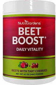 img 4 attached to 🍒 NutriGardens Beet Boost: Powerful Beet Powder Nitric Oxide Booster and Energy Supplement with USA Grown Beets + Tart Cherry - Supercharge Your Health with Whole Beetroot Supplement, Red Beet Root Super Juice, Outperforming Vegan Supplements 8.5 Oz