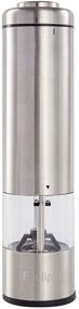 img 4 attached to 🔋 Battery Powered Electric Pepper or Salt Grinder - Adjustable Ceramic Coarseness, One Button Operation, Stainless Steel & Plastic Body - Salt or Pepper Shaker