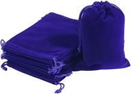 🎁 набор из 20 синих бархатных сумок для ювелирных изделий, размером 4.7 х 6.7 дюйма - тканевые мешочки на завязках для украшений в виде кубиков - идеально подходят для подарков и хранения. логотип