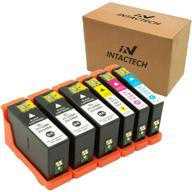 🖨️ intactech 6 пакетов совместимых чернильниц dell для принтера v525w v725w - серии 31 32 33 34 (3 черных, 1 голубой, 1 пурпурный, 1 жёлтый) логотип
