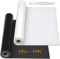 White Iron on Vinyl Roll - 12 inch x 12ft White Heat Transfer Vinyl,Heavy Duty White HTV Vinyl Roll for T-shirts Clothing,Easy to Cut & Weed(White )