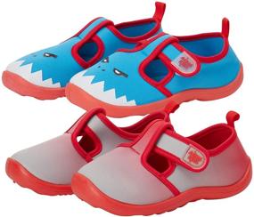 img 4 attached to Stay Active and Protected with Aquakiks Boy's Water Shoes – 2 Pack: Non-Slip Waterproof Aqua Shoes for Toddler/Boy