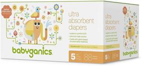 img 4 attached to 💧 Organic Babyganics Diapers, Size 5, 88 Count – Excellent Absorbency