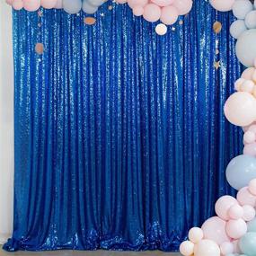 img 3 attached to 6FTx6FT Royal Blue Sequin Backdrop - Wedding Shimmer Fabric Background 💙 for Baby Shower, Party Event - Sparkling Sequin Wall Photo Booth Backdrop