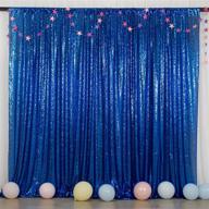 6ftx6ft royal blue sequin backdrop - wedding shimmer fabric background 💙 for baby shower, party event - sparkling sequin wall photo booth backdrop logo