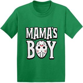 img 4 attached to 👻 Halloween Toddler Boys' Clothing and Tops: Mamas Boy Hockey Tees & Shirts