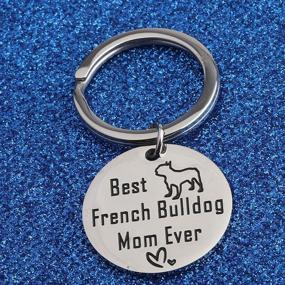 img 2 attached to BEKECH French Bulldog Keychain Frenchie