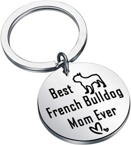 img 4 attached to BEKECH French Bulldog Keychain Frenchie