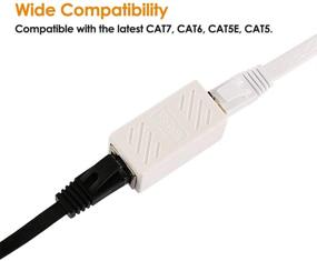img 1 attached to PLUSPOE RJ45 Coupler Ethernet Inline Connector Plugs For Cat5 Cat5E Cat6E Cat7 Cable (1 Pack- White)