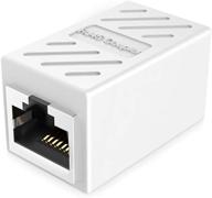 pluspoe rj45 coupler ethernet inline connector plugs for cat5 cat5e cat6e cat7 cable (1 pack- white) logo