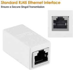 img 3 attached to PLUSPOE RJ45 Coupler Ethernet Inline Connector Plugs For Cat5 Cat5E Cat6E Cat7 Cable (1 Pack- White)