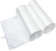 🗑️ 100 count small clear bathroom trash bags, office wastebasket liners - 3 gallon garbage bags for restroom, home bins logo