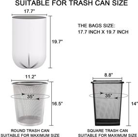 img 3 attached to 🗑️ 100 Count Small Clear Bathroom Trash Bags, Office Wastebasket Liners - 3 Gallon Garbage Bags for Restroom, Home Bins