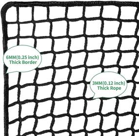 img 1 attached to 🏌️ IUZEAI Heavy Duty Nylon Golf Practice Net with Golf Ball Hitting Netting - Barrier Nets 10x10ft/10x15ft/10x20ft