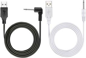 img 4 attached to 🔌 PChero 2 Packs USB Adapter Cord 2.5mm: Replacement DC Charger Charging Cable