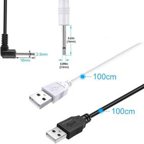 img 1 attached to 🔌 PChero 2 Packs USB Adapter Cord 2.5mm: Replacement DC Charger Charging Cable