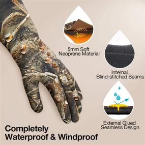 img 3 attached to 🧤 TIDEWE Decoy Gloves - Waterproof Insulated 5mm Neoprene Men's Hunting Gloves with Silicone Textured Surface, Elbow Length Waterfowl Realtree MAX5 Camo Duck Decoy Gloves