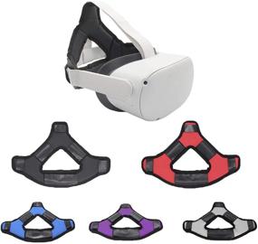 img 1 attached to Удобная гарнитура Headband VR Head Strap подходит для игровой гарнитуры Oculus Quest 2, снижает давление на голову, защищает головную подушку (синий).