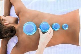 img 3 attached to 🔵 Expert's Choice: Lure Edge Cupping Therapy Sets - 8 Silicone Cups for Professional Cupping, Blue Flex Cups