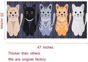 img 1 attached to 🐱 Gydthdeix Rectangle Cartoon Lovely Cats Kitty Pattern Mat Rug: A Charming Home Decoration Essential!