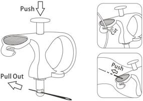 img 1 attached to 🧵 Green Needle Puller: 3 in 1 Thread Cutter, Sewing Thimble, and Pin Needle Protector - Quilting Craft Accessories and DIY Sewing Tools