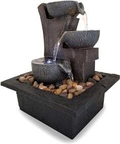 img 2 attached to 🌈 Aura Meditation Fountain: Serene 3 Tiered LED Waterfall from Danner Manufacturing, Inc.