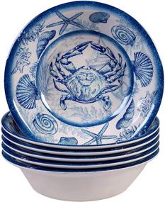 img 1 attached to 🌊 Stunning Certified International Oceanic Melamine Dinnerware for a Dazzling Dining Experience