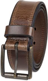 img 4 attached to 👔 Levis Double Rivet Leather Belt: Stylish Men's Accessory for Fashionable Belts