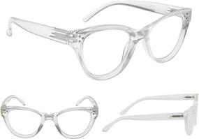 img 2 attached to 👓 Oversized Cateye Reading Glasses 4-Pack for Women - Fashionable Readers Eyeglasses